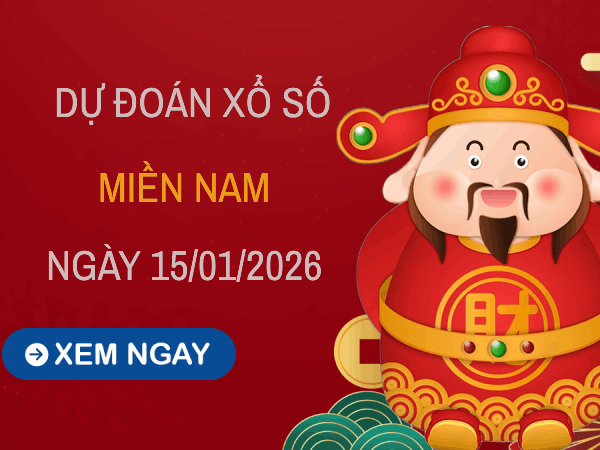 Dự đoán XSMN 15/1/2026 – Soi cầu Miền Nam thứ 5 miễn phí