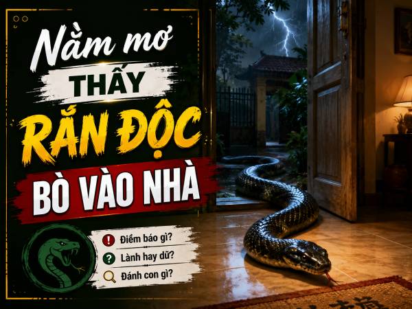 Nằm mơ thấy rắn độc bò vào nhà