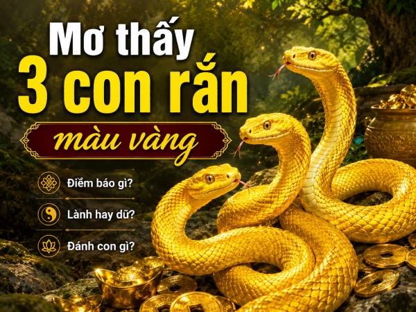 Mơ thấy 3 con rắn màu vàng