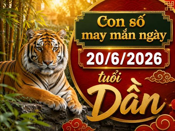 Luận giải con số may mắn ngày 20/6/2026 tuổi Dần