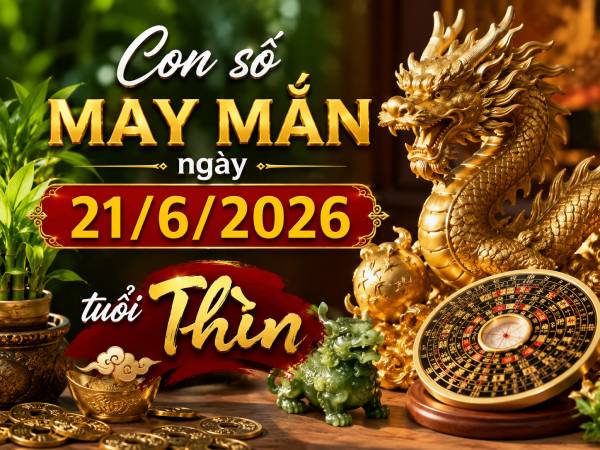 Luận giải con số may mắn ngày 21/6/2026 tuổi Thìn hút tài khí mạnh