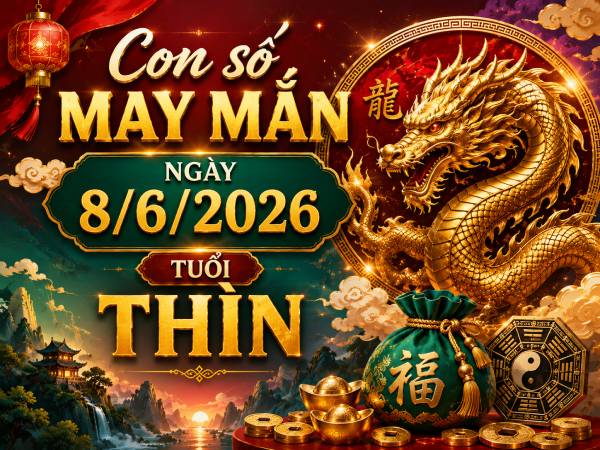 Gợi ý con số may mắn ngày 8/6/2026 tuổi Thìn theo phong thủy