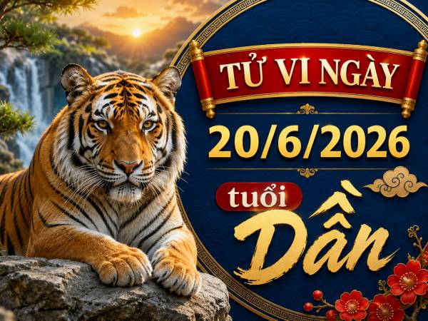 Tổng quan vận trình tử vi ngày 20/6/2026 tuổi Dần