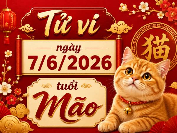 Tổng quan vận trình tử vi ngày 7/6/2026 tuổi Mão chủ nhật